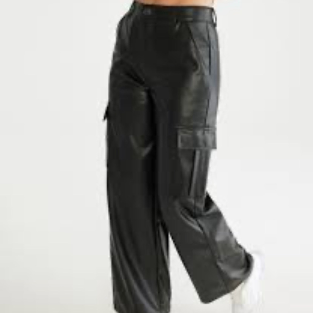 7 For All Man Kind - Leather Cargo Trousers